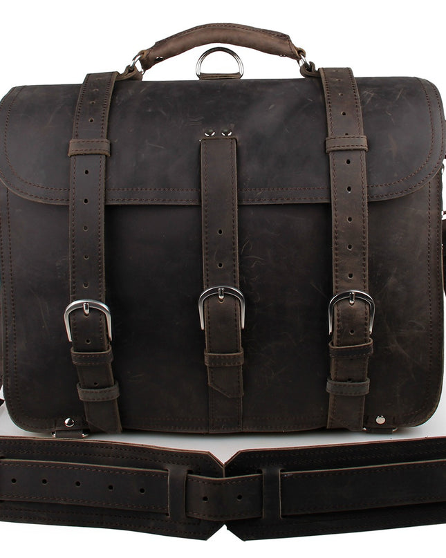 Leather bag leather bag wholesale cool crazy horse men Shoulder Messenger Bag 7072