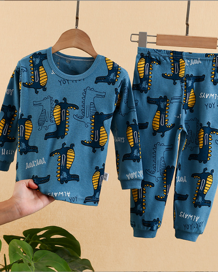 Children's Cartoon Cute Print Home Service Pajamas Set