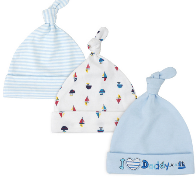 Baby hat 0-6 months newborn cotton baby cap men and women baby spring and summer 3 pieces