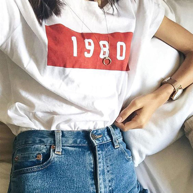 Fashion Casual Women's Printed Short-sleeved T-shirt