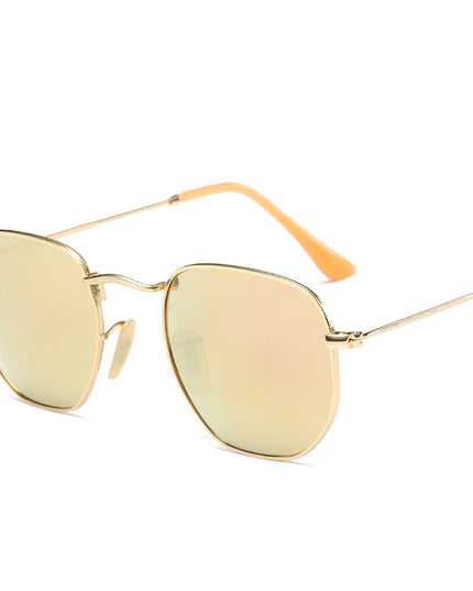 Sunglasses men and women retro metal sunglasses tide fashion coated reflective sunglasses