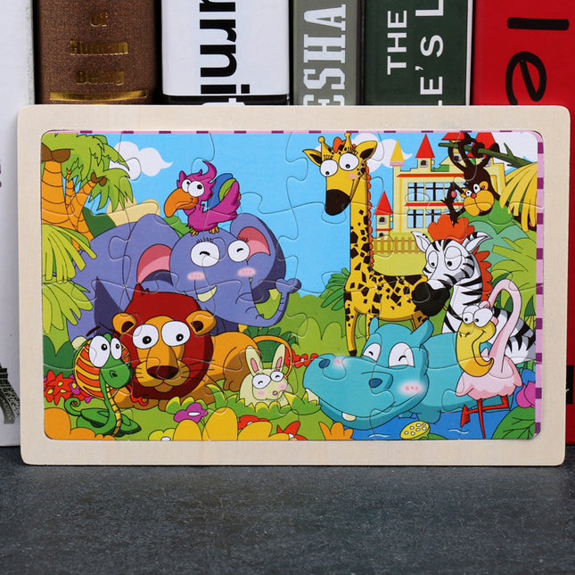 Cartoon Pictures 24 Pieces Of Wooden Jigsaw Puzzle