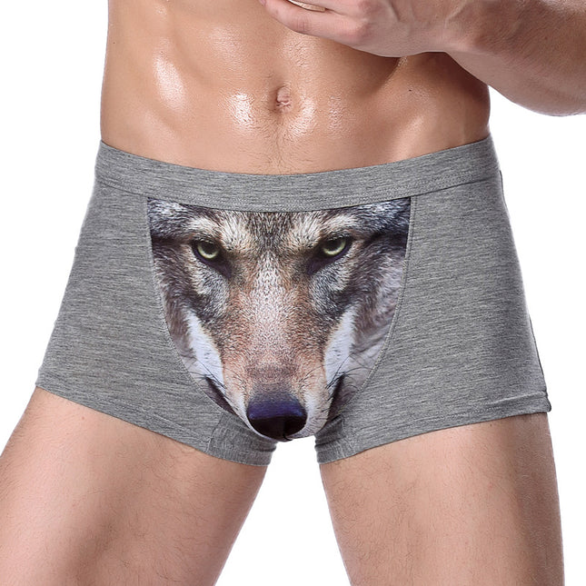 Personalized Men's Underwear Creative Animal Print Men's Underwear Sexy Boxer Briefs