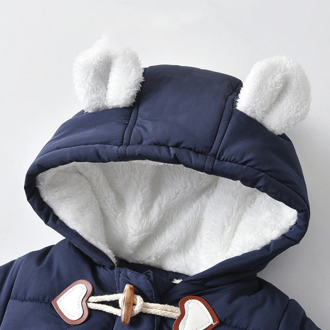 Baby Winter Clothes One-piece Thick Quilted Plus Velvet Warm Baby Cotton-padded Clothes