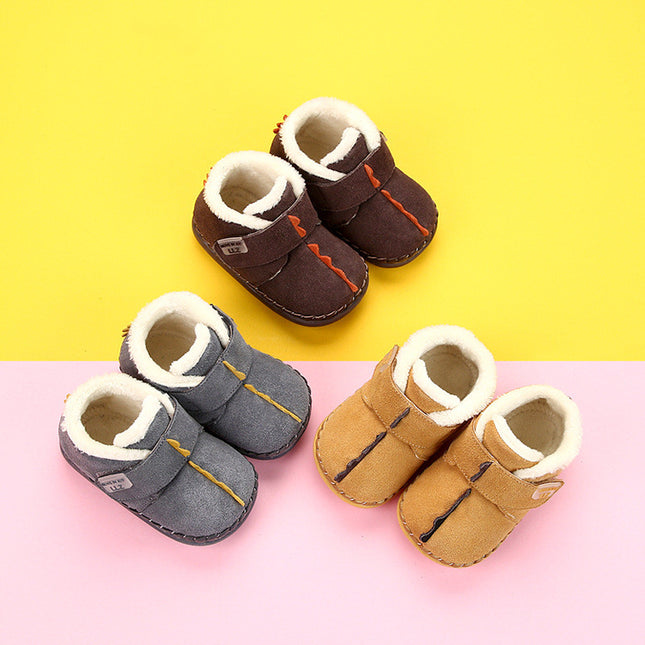 Children's Cotton-padded Shoes Boy Winter Infants Slippers Plus Fleece Girls Snowshoes
