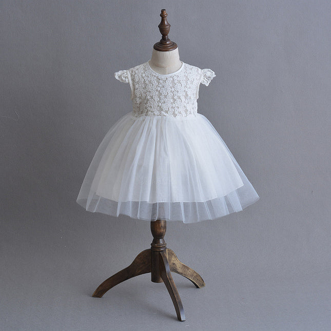 Cross border summer, light and breathable baby princess dress, baby dress, lace dress, full moon baby yarn skirt