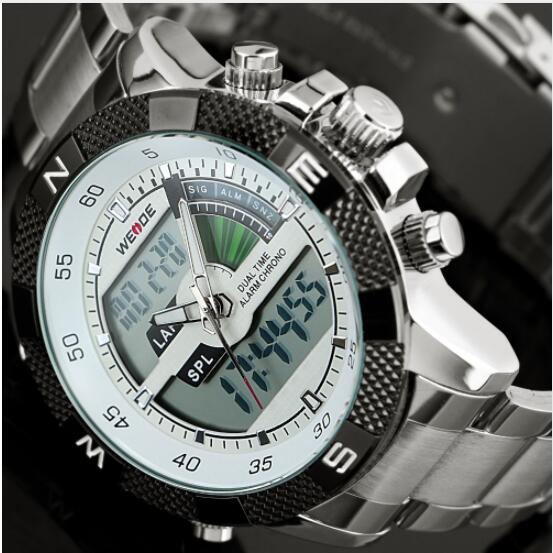 2021 Top Luxury Brand WEIDE Men Fashion Sports Watches Men's Quartz LED Clock Man Army Military Wrist Watch Relogio Masculino