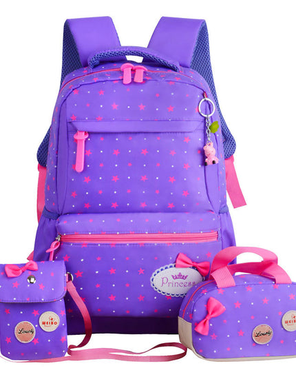 New Korean children's schoolbag schoolbag, schoolbag, schoolbag, lovely girl, three pieces of 3-4-5 grade Backpack