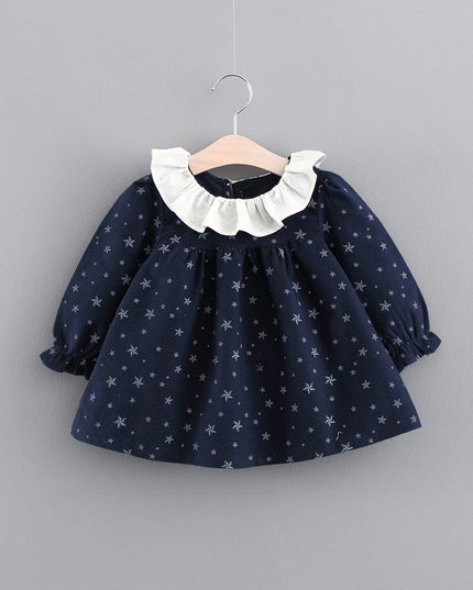 Online Shop Girl Dress, Autumn Baby Clothes, Korean Baby Princess Skirt Factory Wholesale