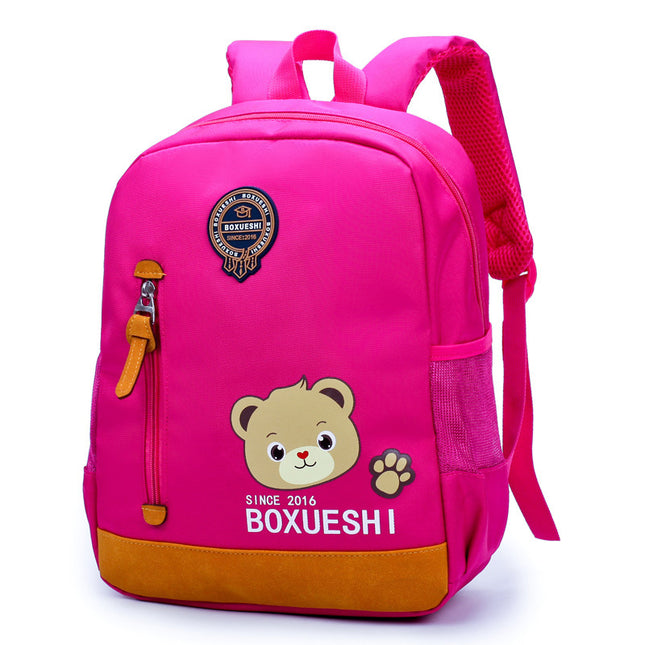 A cartoon bear nursery school schoolbag, schoolbag, schoolboy, boy and boy, baby boy and baby travel back