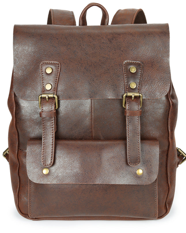 Source point backpack, men's leather, men's bags, retro college students, men's backpacks, computer bags, factory direct sales