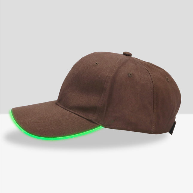 Direct Manufacturers LED Light-emitting Luminous Peaked  Baseball P Hat Hat Luminous Fiber Luminous Advertising