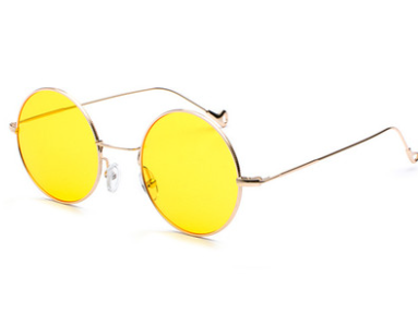 Yellow Round Vintage Sunglasses