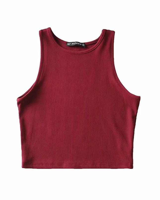Women's Solid Color Fitness Sports Jersey Tank Top