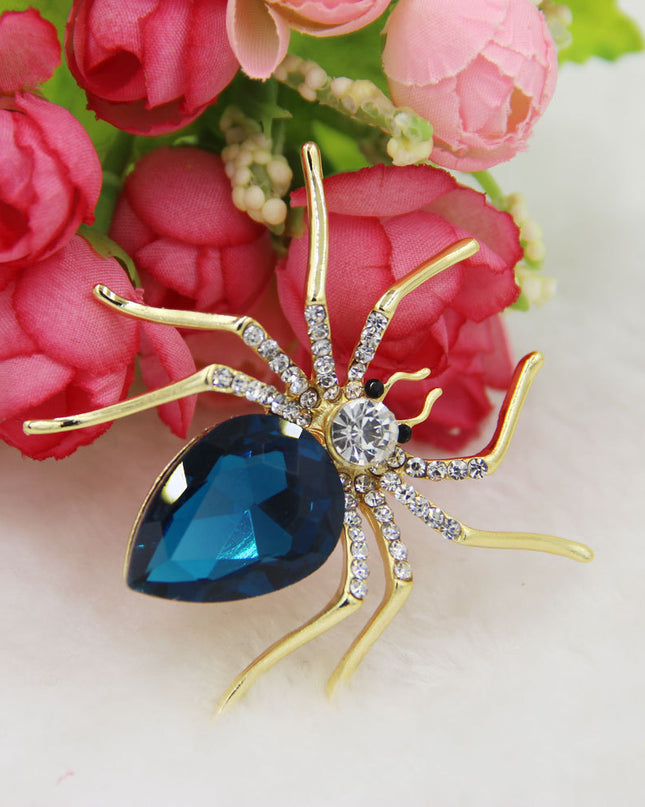 Clothing Accessories Shiny Crystal Diamond Spider Animal Brooch