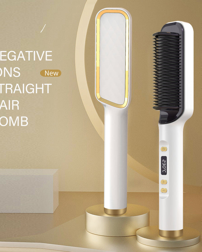 Profissional Hair Straightener Brush Electric Hot Comb Anti-scalding Ceramic Hair Curler Straightening Heating Combs Heated Hair