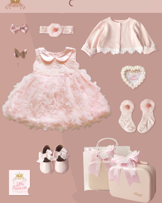 Baby High-end Gift Box Little Princess Dress Lace Dress Suit