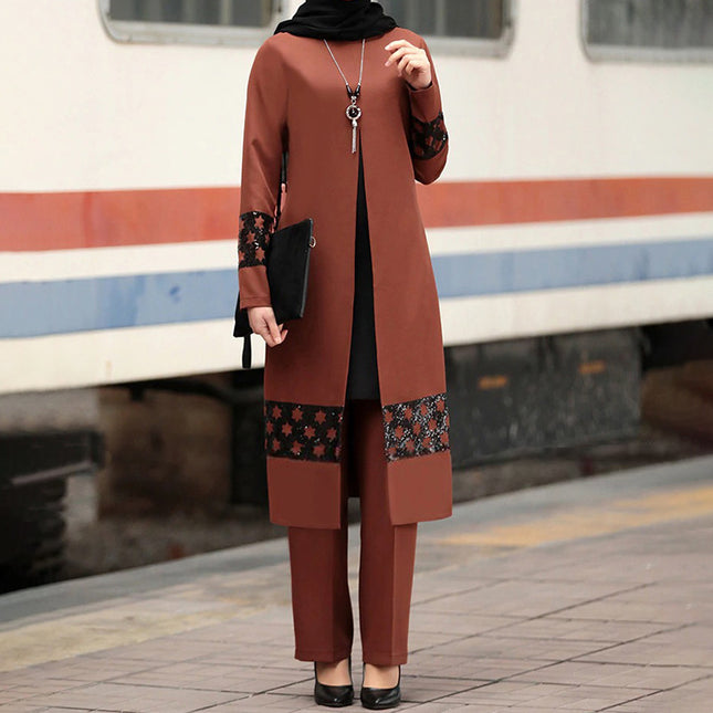Muslim Women's Middle Eastern New Suit Dubai Abaya
