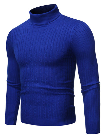 Sweater Twist Knit Sweater Slim-fit High Neck Knit