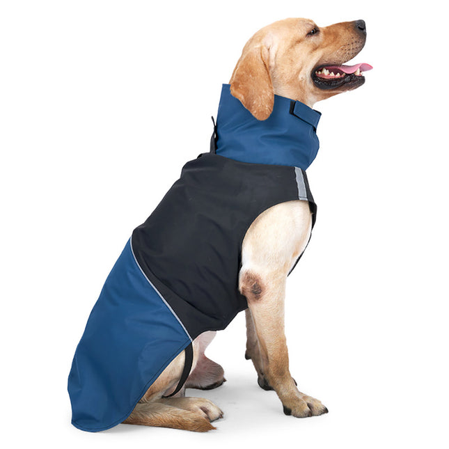 Pet Supplies Dog Jacket Colorblock Raincoat Waterproof Reflective