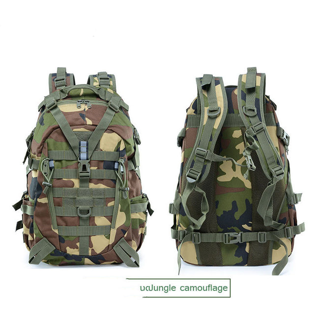 Camouflage Tactical Bag Backpack Double Shoulder Sports Backpack Can Hang Waist Bag