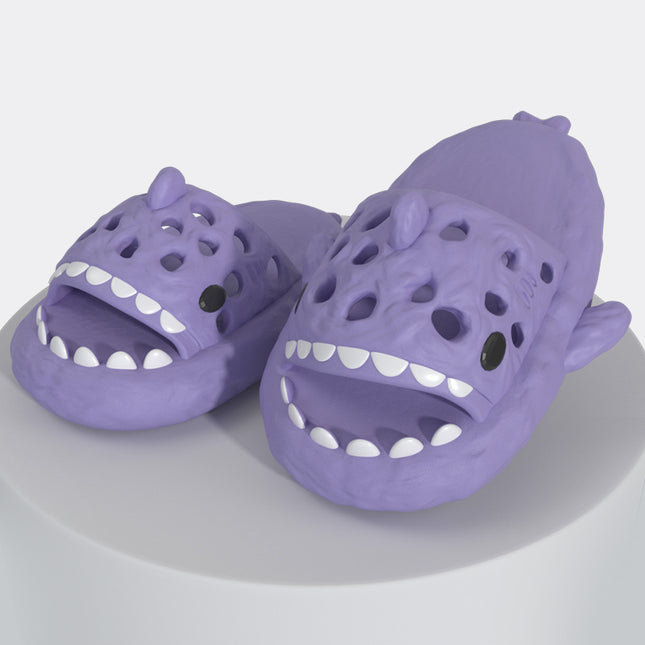 Shark Slippers Cute Hollow Out Slippers Women Bathroom Shower Shoes