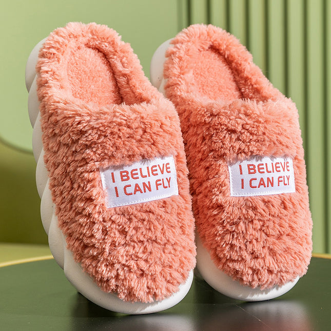 Warm Plush Slippers Home Shoes For Women Couple