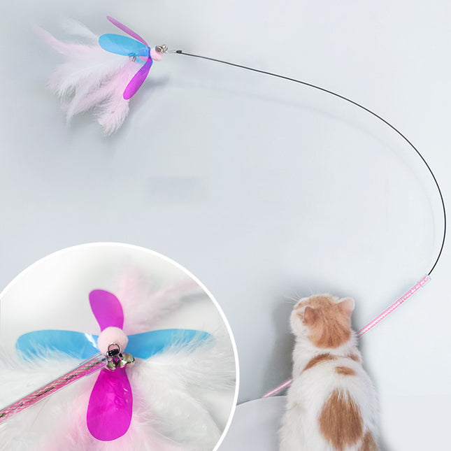 Fairy Feather Retractable Large Fluffy Feather Funny Cat Toy