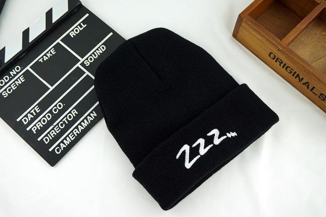 Fashionable Men's Letter Printed Warm Beanie