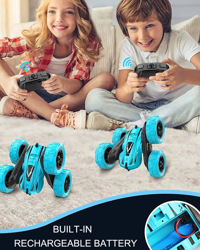 4WD Rc Auto 2.4G Afstandsbediening Auto 1 24 Dubbele Kant Rc Stunt Cars 360  Omkering Voertuig model Speelgoed Voor Kinderen Jongen
