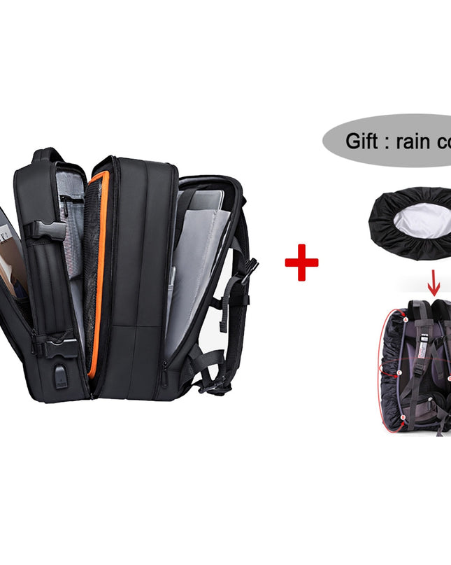 Travel Backpack Men Business Aesthetic Backpack School Expandable USB Bag Large Capacity 17.3 Laptop Waterproof Fashion Backpack