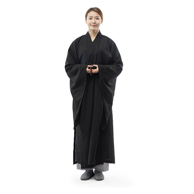 Zen Buddhist Robe Lay Monk Meditation Gown Monk Training Uniform Suit Lay Buddhist Clothes Set