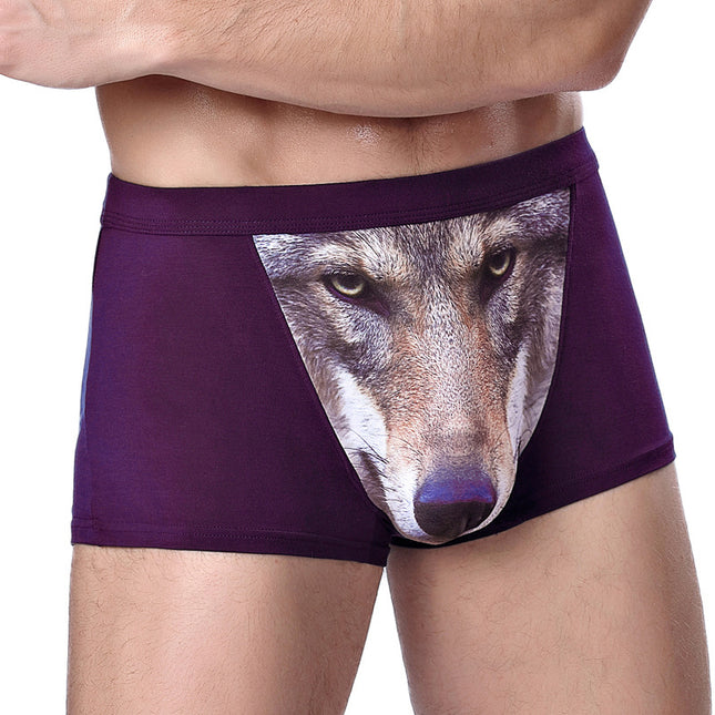 Personalized Men's Underwear Creative Animal Print Men's Underwear Sexy Boxer Briefs