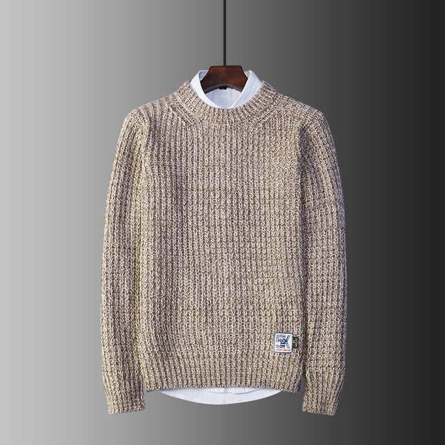 Men's Crew Neck Sweater Pullover Sweater Youth Loose