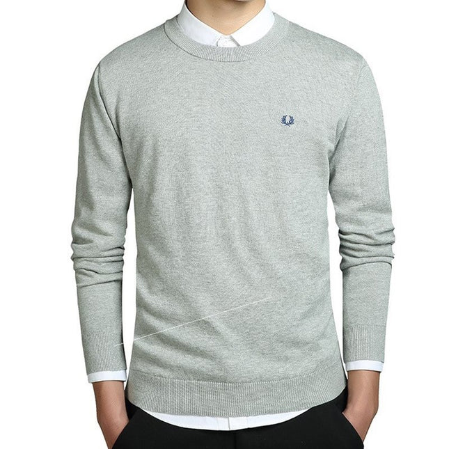 Mens Sweater Pullovers Cotton Knitted Jumpers Male Knitwear