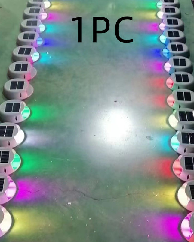 Sun Red Walkway Step Light LED Round Waterproof Colorful Buried