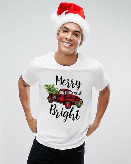 Women's Christmas Movie Print Crew Neck T-shirt