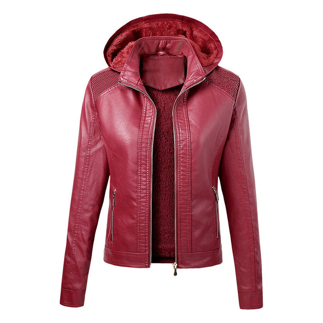 Women's Hot Style Plus Fleece Jacket With Detachable Hood