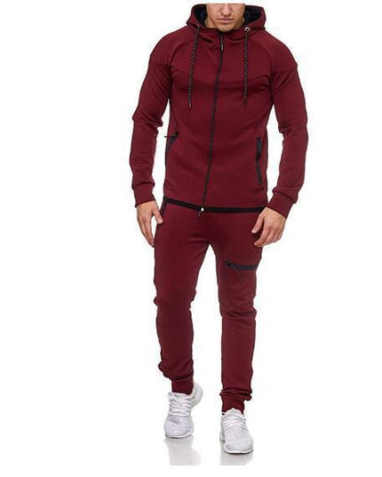 Fitness casual wear with solid color zipper decoration