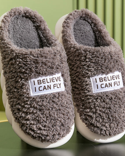 Warm Plush Slippers Home Shoes For Women Couple