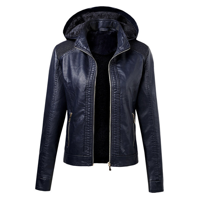 Women's Hot Style Plus Fleece Jacket With Detachable Hood
